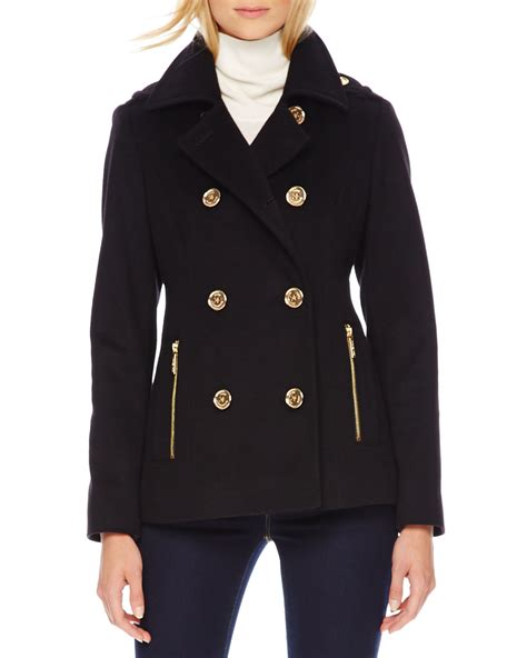 michael kors wool cashmere pea coat|Michael Kors Cashmere, Wool & Wool.